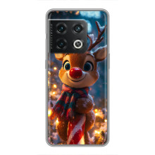 Яскравий чохол для OnePlus 10 Pro з Зимові Оленята – Олень з шарфом