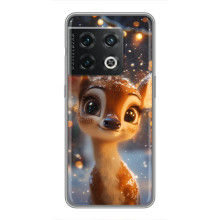 Яскравий чохол для OnePlus 10 Pro з Зимові Оленята – Оленятко серед герлянд