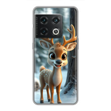 Яскравий чохол для OnePlus 10 Pro з Зимові Оленята – Оленятко в лісі