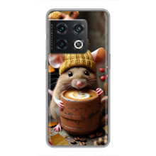 Печатный чехол «Зверята с кофе» для OnePlus 10 Pro – Медведь с кофе