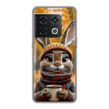 Печатный чехол «Зверята с кофе» для OnePlus 10 Pro – Зайчик с кофе