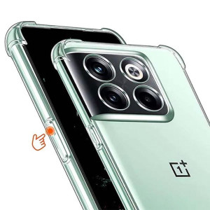TPU чехол GETMAN Ease logo усиленные углы Full Camera для OnePlus 10T – Прозрачный