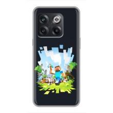 Чехол Майнкрафт на OnePlus 10T (AlphaPrint) Minecraft (персонажи Minecraft)