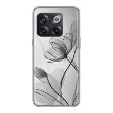 Чохол з квітковим принтом на OnePlus 10T . украинськими . буквами і цифрами: ОнеПлюс 10Т – Чорні квіти