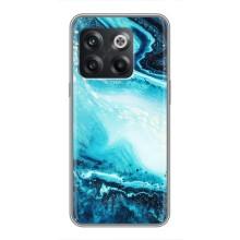 Мраморный чехол на OnePlus 10T (VPrint) (Голубой мрамор)