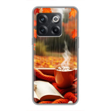 Чехол с уникальным дизайном «Осень с кофе» для OnePlus 10T – Кофе и дождь