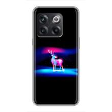 Силиконовый бампер с картинкой животных для OnePlus 10T (Яркий олень)