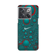 Силиконовый Чехол на OnePlus 10T с картинкой Nike (Найк зеленый)