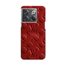 Текстурный Чехол Louis Vuitton для ВанПлас 10Т (Красный ЛВ)