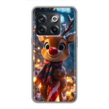 Яскравий чохол для OnePlus 10T з Зимові Оленята – Олень з шарфом