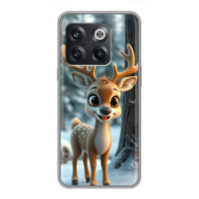 Яскравий чохол для OnePlus 10T з Зимові Оленята – Оленятко в лісі