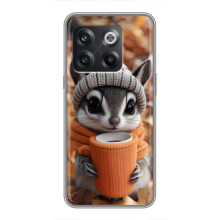 Печатный чехол «Зверята с кофе» для OnePlus 10T