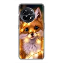 Чехлы с картинкой Лисички для OnePlus 11 Pro (VPrint) (Лисичка в гирляндах)