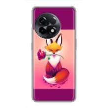 Чехлы с картинкой Лисички для OnePlus 11 Pro (VPrint) (Лисичка с розочкой)