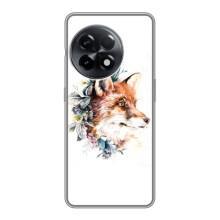Чехлы с картинкой Лисички для OnePlus 11 Pro (VPrint) (Лисичка в цветочках)