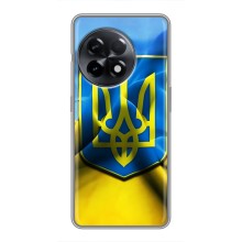 Чехол с картинкой (Патриотический ГЕРБ) на OnePlus 11 Pro (Герб и Флаг Украины)