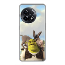 Чехол с мультфильмом Шрек на OnePlus 11 Pro – Шрек и осел