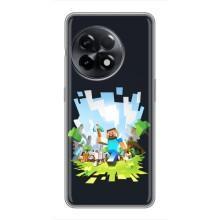 Чехол Майнкрафт на OnePlus 11 (AlphaPrint) Minecraft (персонажи Minecraft)