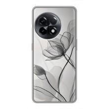 Чохол з квітковим принтом на ВанПлас 11 – Чорні квіти