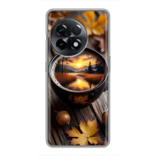 Чохол з унікальним дизайном 'Осінь з кавою' для OnePlus 11 – Темна кава