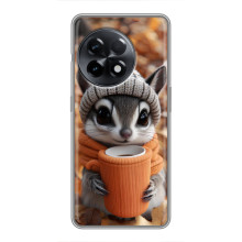 Печатный чехол «Зверята с кофе» для OnePlus 11