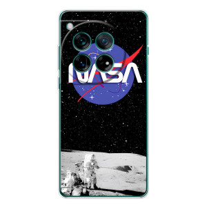 Силиконовый бампер с принтом "Наса" на OnePlus 11R (Nasa на луне)