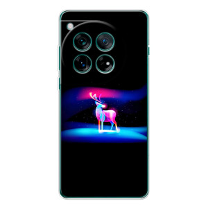 Силиконовый бампер с картинкой животных для OnePlus 11R (Яркий олень)