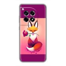 Чехлы с картинкой Лисички для OnePlus 12 Pro (VPrint) (Лисичка с розочкой)