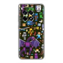 Чехол Майнкрафт на OnePlus 12 Pro (AlphaPrint) Minecraft – Коллаж Майнкрафт