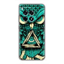 Чехол с птицами на OnePlus 12 Pro (VPrint) (Сова с глазом)