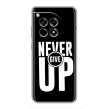 Силиконовый Чехол на OnePlus 12 Pro с картинкой Nike (Never Give UP)