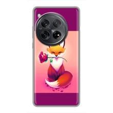 Чехлы с картинкой Лисички для OnePlus 12 (VPrint) (Лисичка с розочкой)