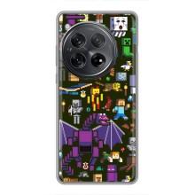 Чехол Майнкрафт на OnePlus 12 (AlphaPrint) Minecraft (Коллаж Майнкрафт)
