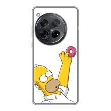 Чехол с Симпсонами для OnePlus 12 (VPrint) (Гомер с пончиком)
