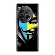 Чехол с Украинской символикой на ВанПлас 12 (Анонимус патриот)