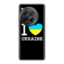 Чехол с Украинской символикой на ВанПлас 12 (I Love Ukraine)