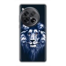 Чехол со Львом для OnePlus 12 (VPrint) (Синий Лев)