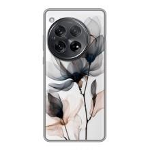 Чехол с цветочным принтом на ВанПлас 12 – Цветы на белом