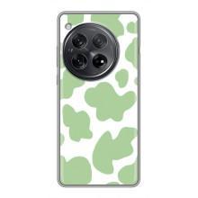 Чехол с принтом коровы на ВанПлас 12 – Зеленый принт