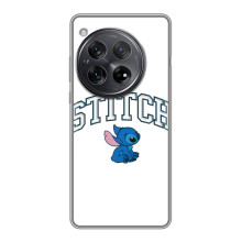 Чехол с принтом Стич на OnePlus 12 – Стич лого