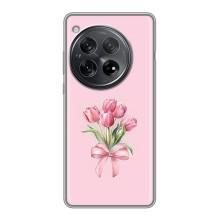 Чехол с розовым рисунком для OnePlus 12 – Букет цветов