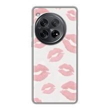 Чехол с розовым рисунком для OnePlus 12 – Розовые губы