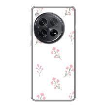 Чехол с розовым рисунком для OnePlus 12 – Розовые цветы