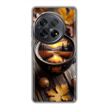 Чохол з унікальним дизайном 'Осінь з кавою' для OnePlus 12 – Темна кава