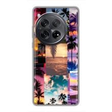Силиконовый чехол с КАРТИНКАМИ лето для OnePlus 12 (AlphaPrint) (Летний отпуск)