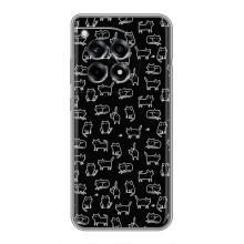 Чохол на тематику: Коти для OnePlus 12R (Котики на чорному)