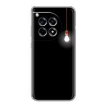 Чохол з картинками на чорному фоні для OnePlus 12R (Лампочка)