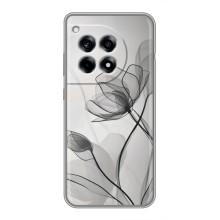 Чехол с цветочным принтом на ВанПлас 12р – Черные цветы