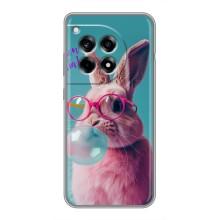 Чехол с принтом стильные животные для ВанПлас 12р – Кролик в очках