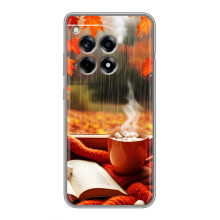 Чехол с уникальным дизайном «Осень с кофе» для OnePlus 12R – Кофе и дождь